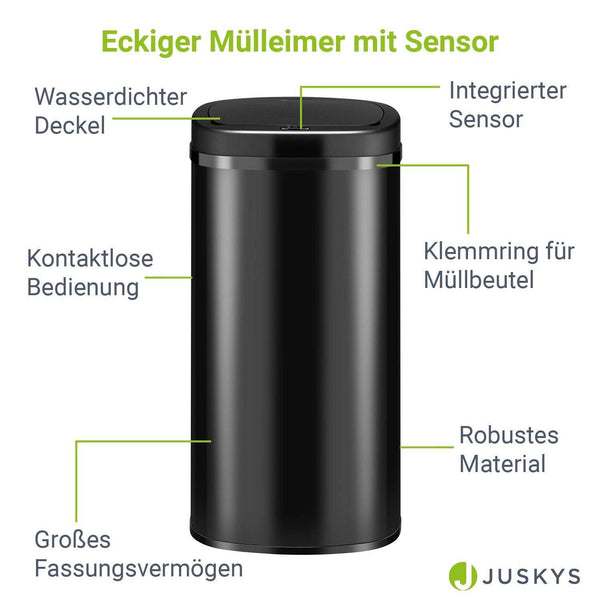 Automatischer Mülleimer mit Sensor - 70L Schwarz