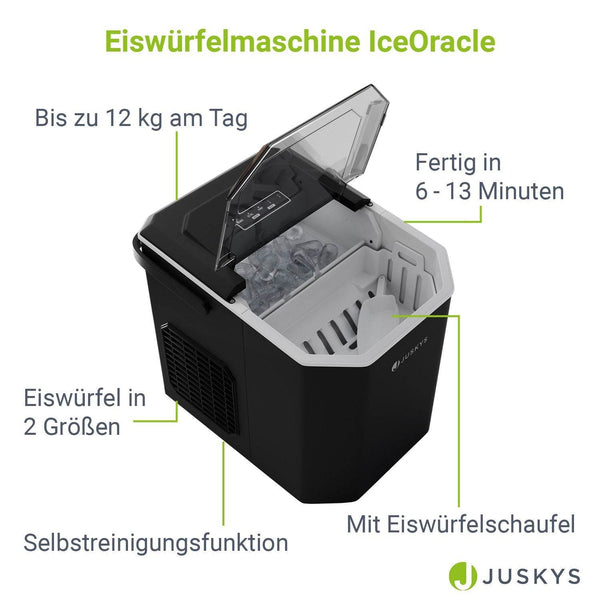 Eiswürfelmaschine IceOracle in Schwarz