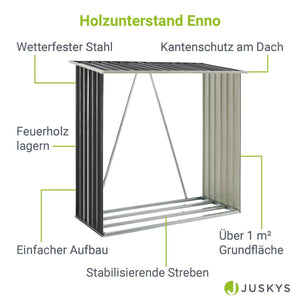 Holzunterstand Enno Anthrazit