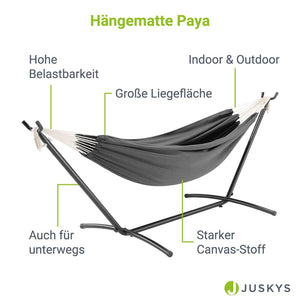 Hängematte Paya mit Gestell - Anthrazit