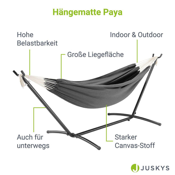Hängematte Paya mit Gestell - Anthrazit