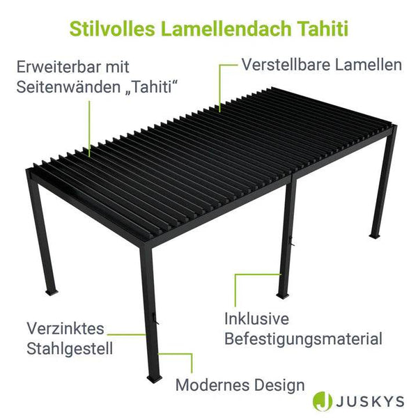 Pergola Lamellendach Tahiti Pergola mit verstellbaren Lamellen