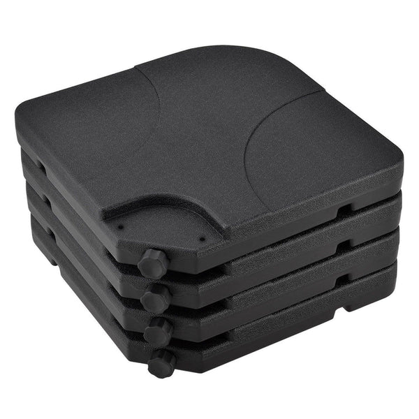 Schirmgewicht 4er Set Quad befüllbar bis 80kg aus HDPE schwarz