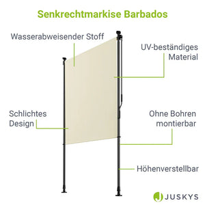 Senkrechtmarkise Barbados 100x310 cm Beige