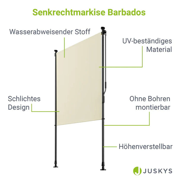 Senkrechtmarkise Barbados 100x310 cm Beige