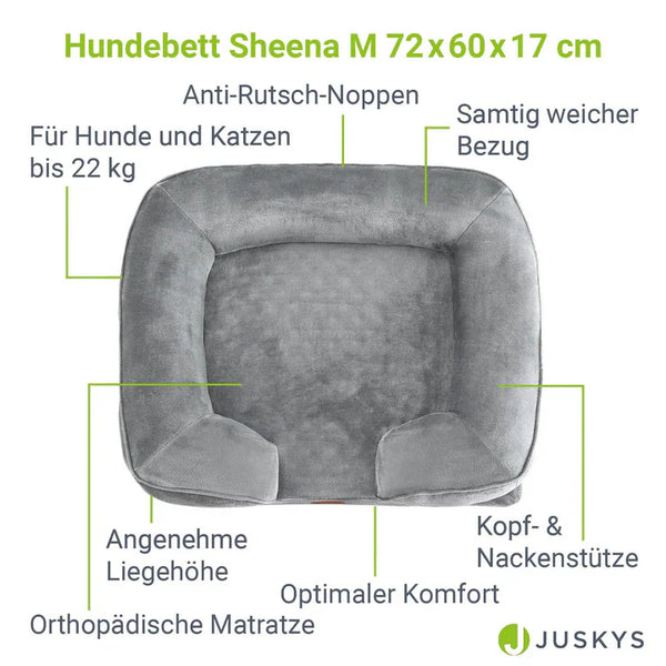 Hundebett Sheena M Orthopädisches Haustierbett Grau