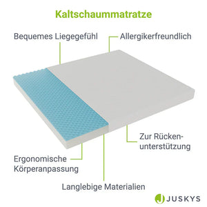 Kaltschaummatratze 180x200 cm für optimalen Schlafkomfort