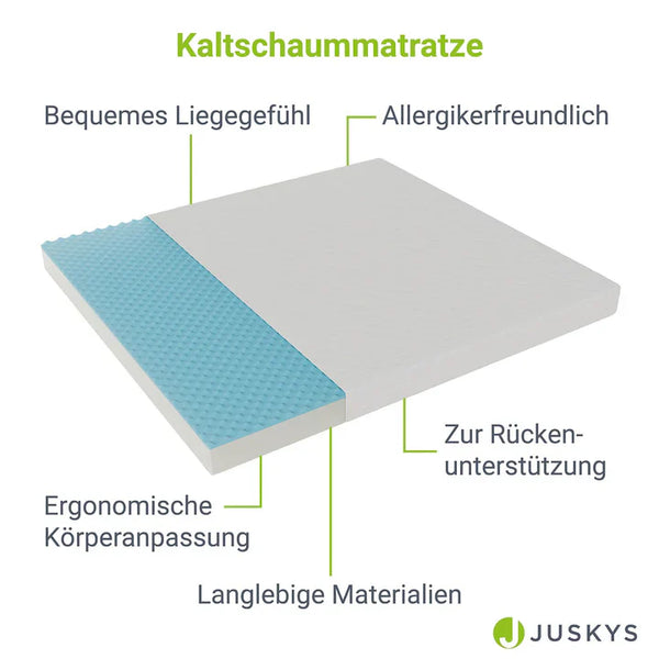 Kaltschaummatratze 180x200 cm für optimalen Schlafkomfort