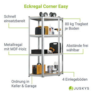 Eckregal Lagerregal "Corner Easy" 160 x 75 x 40-75 cm