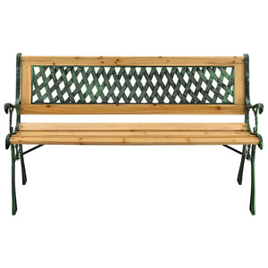 2 Sitzer Gartenbank Pisa aus lackiertem Holz und Gusseisen