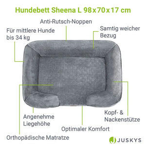 Hundebett Sheena L Orthopädisches Haustierbett Grau