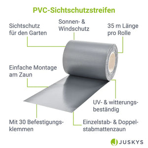 Doppelmattenzaun & Einzelmattenzaun Sichtschutz Hellgrau