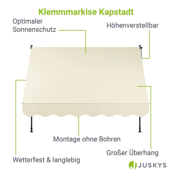 Klemmmarkise Kapstadt 250x120 cm Beige