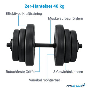 2er Hantelset Kurzhanteln 40 kg