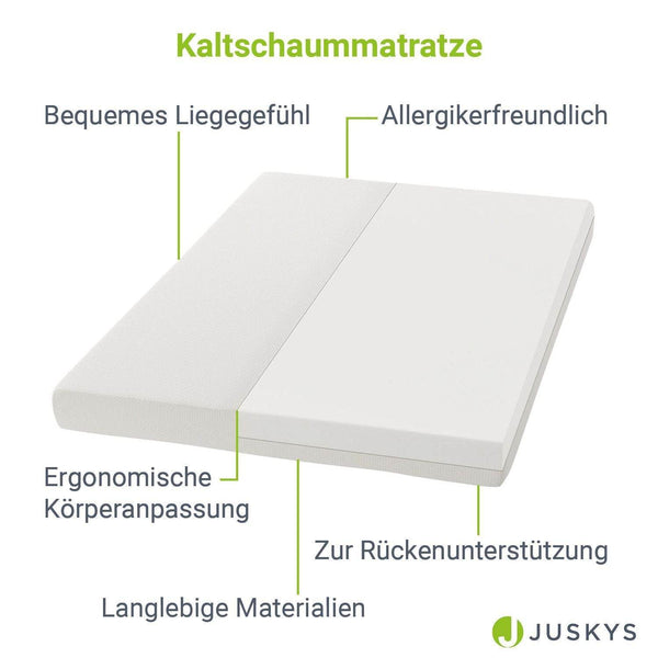 Kaltschaummatratze 80 x 160 cm - Weiss