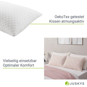 2er Set Kopfkissen 40 x 60 cm mit Memory Foam