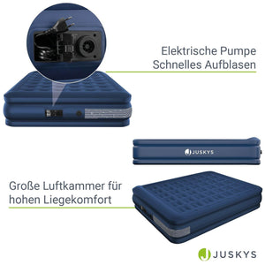 Luftbett Sapri L mit integrierter Pumpe - Blau