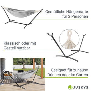 Hängematte Paya mit Gestell - Hellgrau
