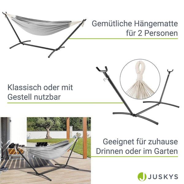 Hängematte Paya mit Gestell - Hellgrau
