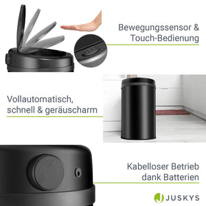 Automatischer Mülleimer mit Sensor - 30L Schwarz
