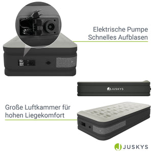 Luftbett Sapri M mit integrierter Pumpe - Grau/Anthrazit