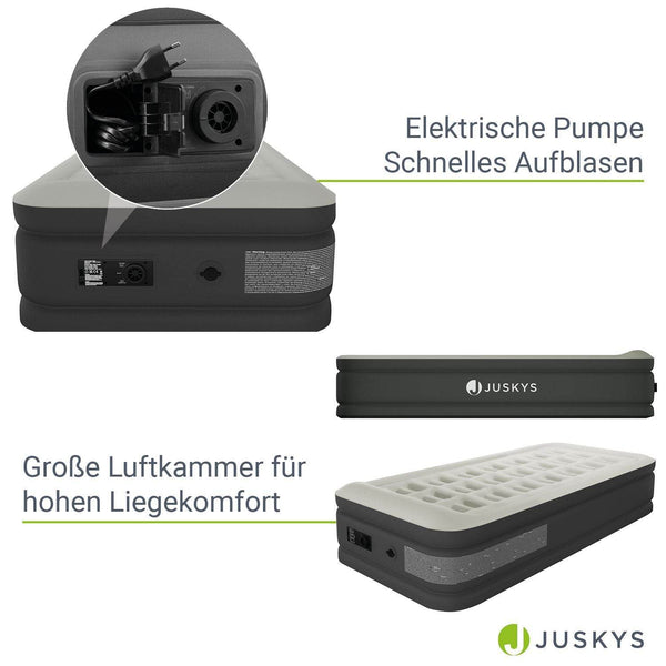 Luftbett Sapri M mit integrierter Pumpe - Grau/Anthrazit