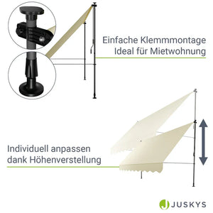 Klemmmarkise Kapstadt 350x120 cm Beige