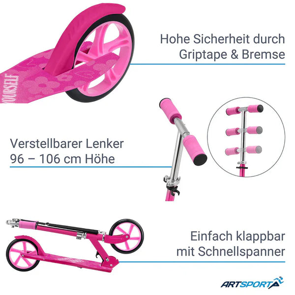 Scooter / Cityroller "Girl Power" pink