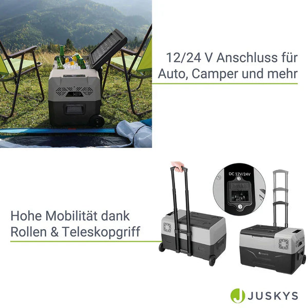 Kompressor Kühlbox Yukon 30 l in Grau App-Steuerung und USB-Ladebuchse