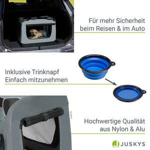 faltbare Hundetransportbox Lassie L (dunkelgrau)