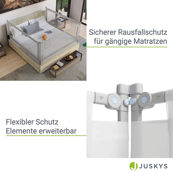 Baby Bettgitter Jaron Rausfallschutz 180 cm Grau