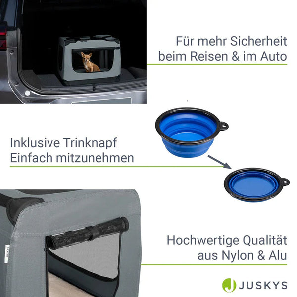 faltbare Hundetransportbox Lassie S (dunkelgrau)