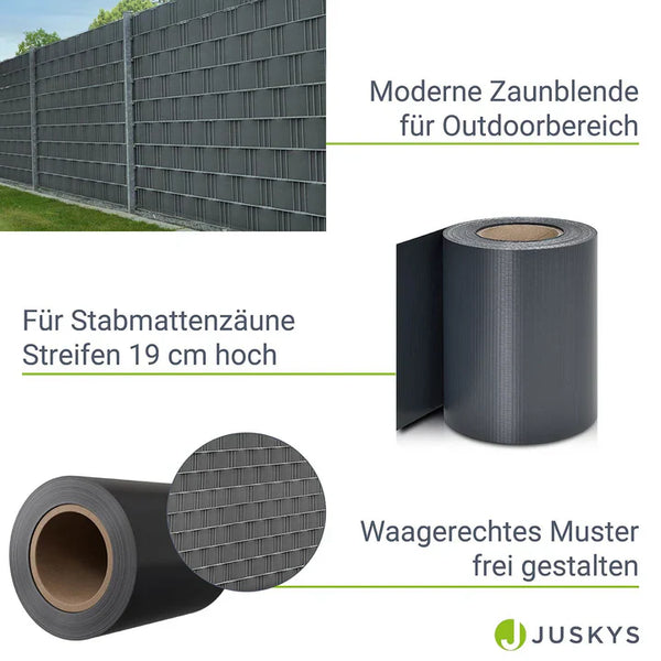 4er Set Doppelmattenzaun & Einzelmattenzaun Sichtschutz Anthrazit