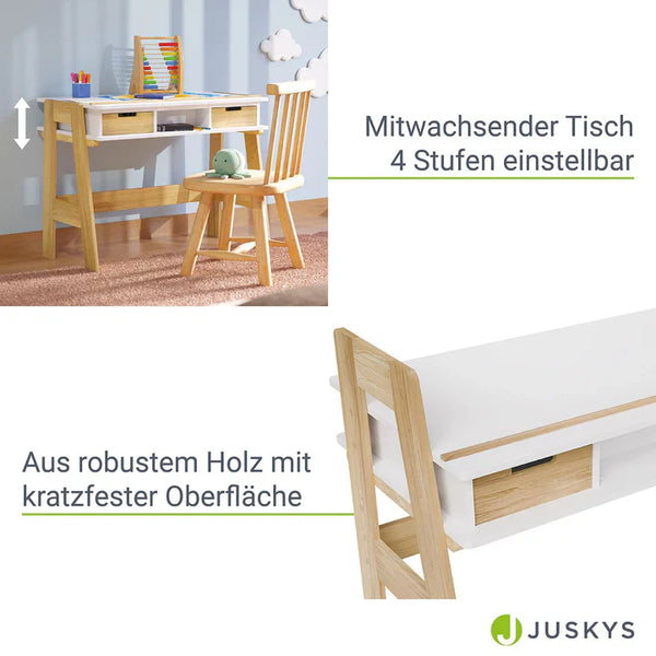 Kinder Schreibtisch Fietje Höhenverstellbar viel Stauraum