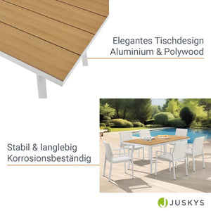 Premium Gartenlounge Set Maui Tisch mit 6 Stühlen