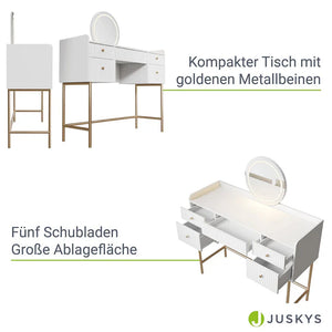 Schminktisch mit Spiegel Samira Touch-LED