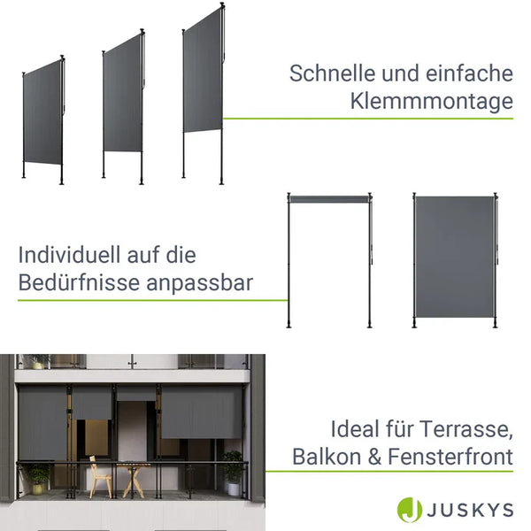 Senkrechtmarkise Barbados 120x310 cm Grau