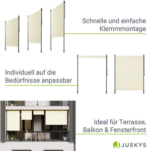 Senkrechtmarkise Barbados 150x310 cm Beige