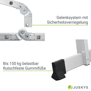 Aluminium Multifunktionsleiter 3,6m Tragfähigkeit bis 150 kg