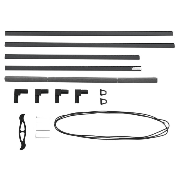 Fliegengitter 130x150 cm für Fenster Grau