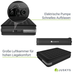 Luftbett Sapri L mit integrierter Pumpe - Schwarz