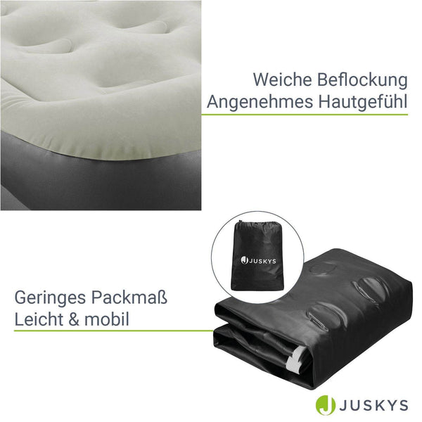Luftbett Sapri L mit integrierter Pumpe - Grau/Anthrazit