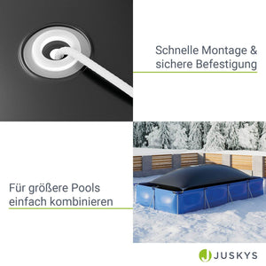 Aufblasbare Poolabdeckung Eckig 2 x 4 m