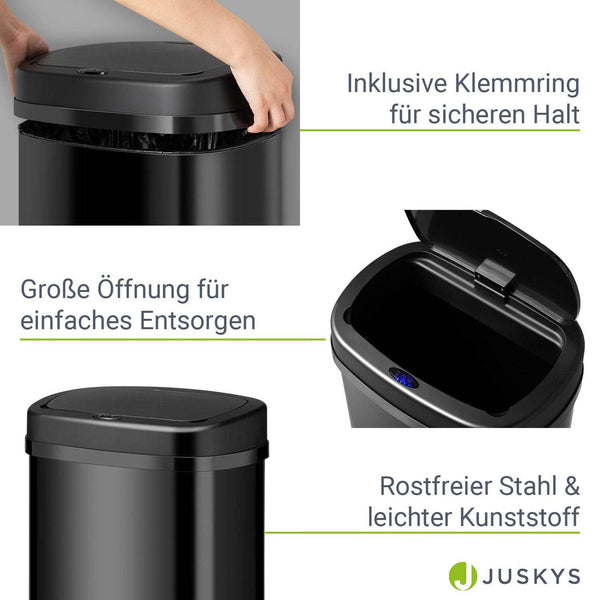 Automatischer Mülleimer mit Sensor - 70L Schwarz