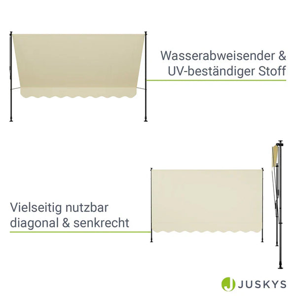 Klemmmarkise Kapstadt 300x120 cm Beige