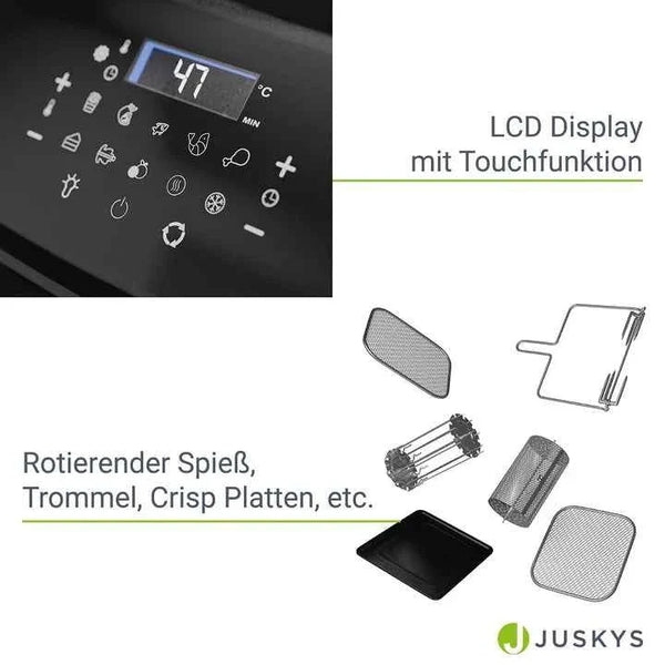 Heißluftfritteuse Airfryer 12L mit 10 Programmen
