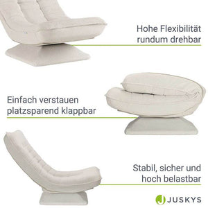 Relaxsessel Korsika mit Cord 360° drehbar Beige