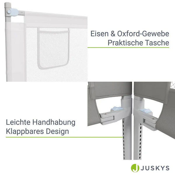 Baby Bettgitter Jaron Rausfallschutz 180 cm Grau