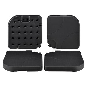 Schirmgewicht 4er Set Quad befüllbar bis 80kg aus HDPE schwarz