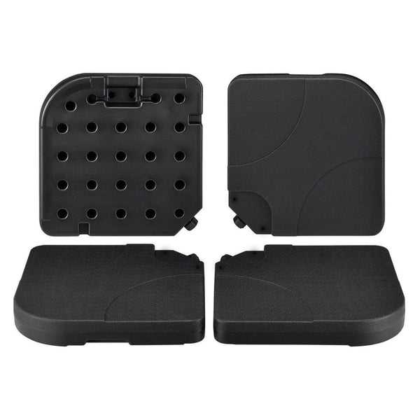 Schirmgewicht 4er Set Quad befüllbar bis 80kg aus HDPE schwarz